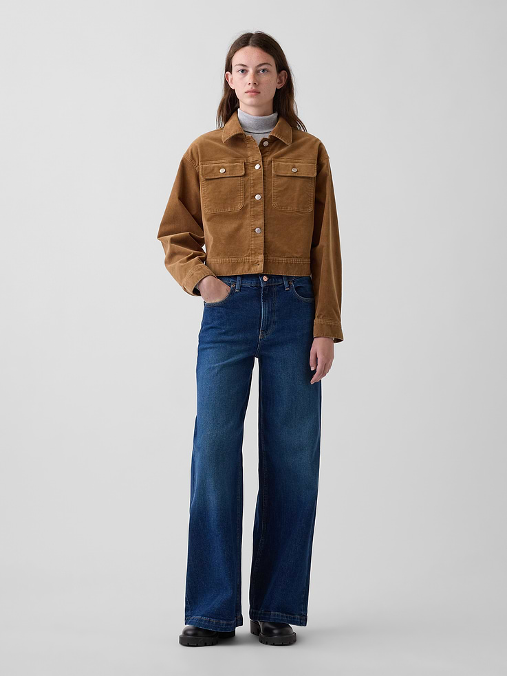 Image 2 of 5, Corduroy Crop Jacket