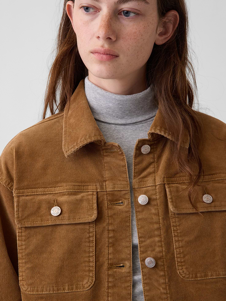Image 4 of 5, Corduroy Crop Jacket