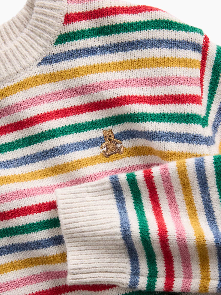Image 4 of 4, Baby & Toddler CashSoft Happy Stripe Sweater