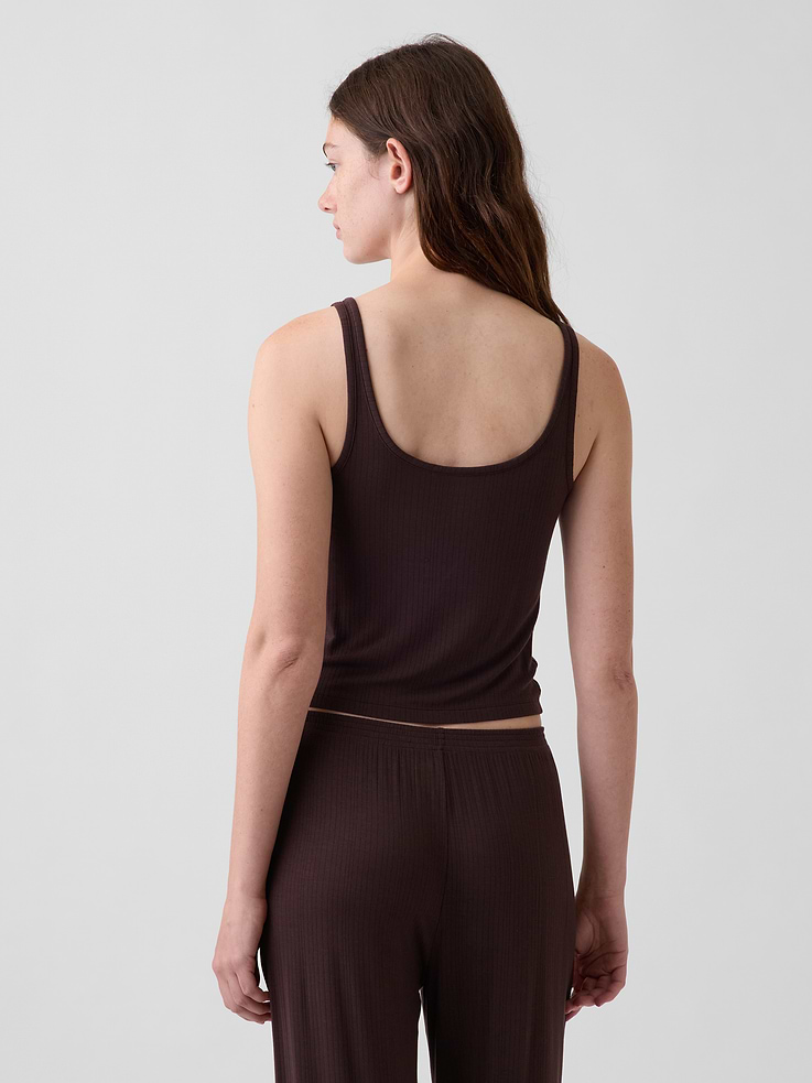 Image 2 of 4, SoftMade Modal Rib PJ Tank Top