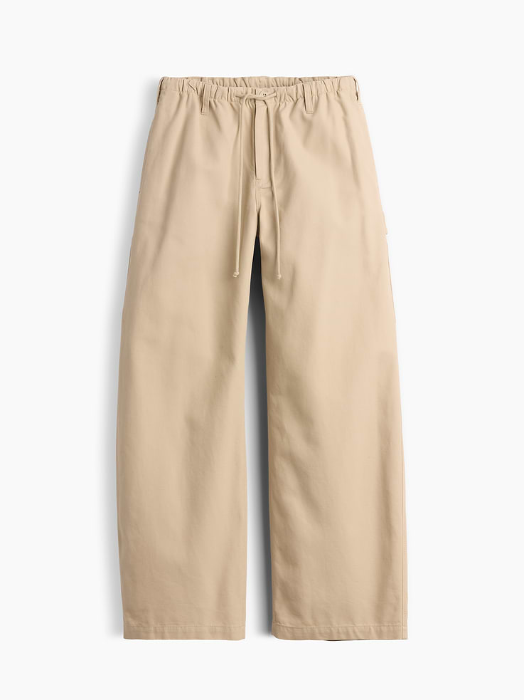 Image 6 de 6, Pantalon cargo baril coupe ballon en toile