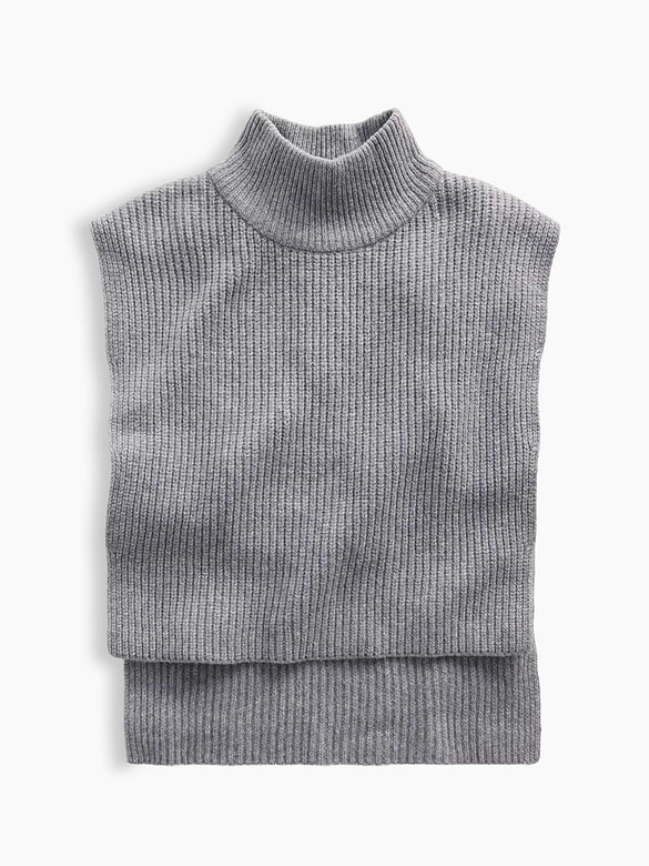 CashSoft Mockneck Sweater Bib