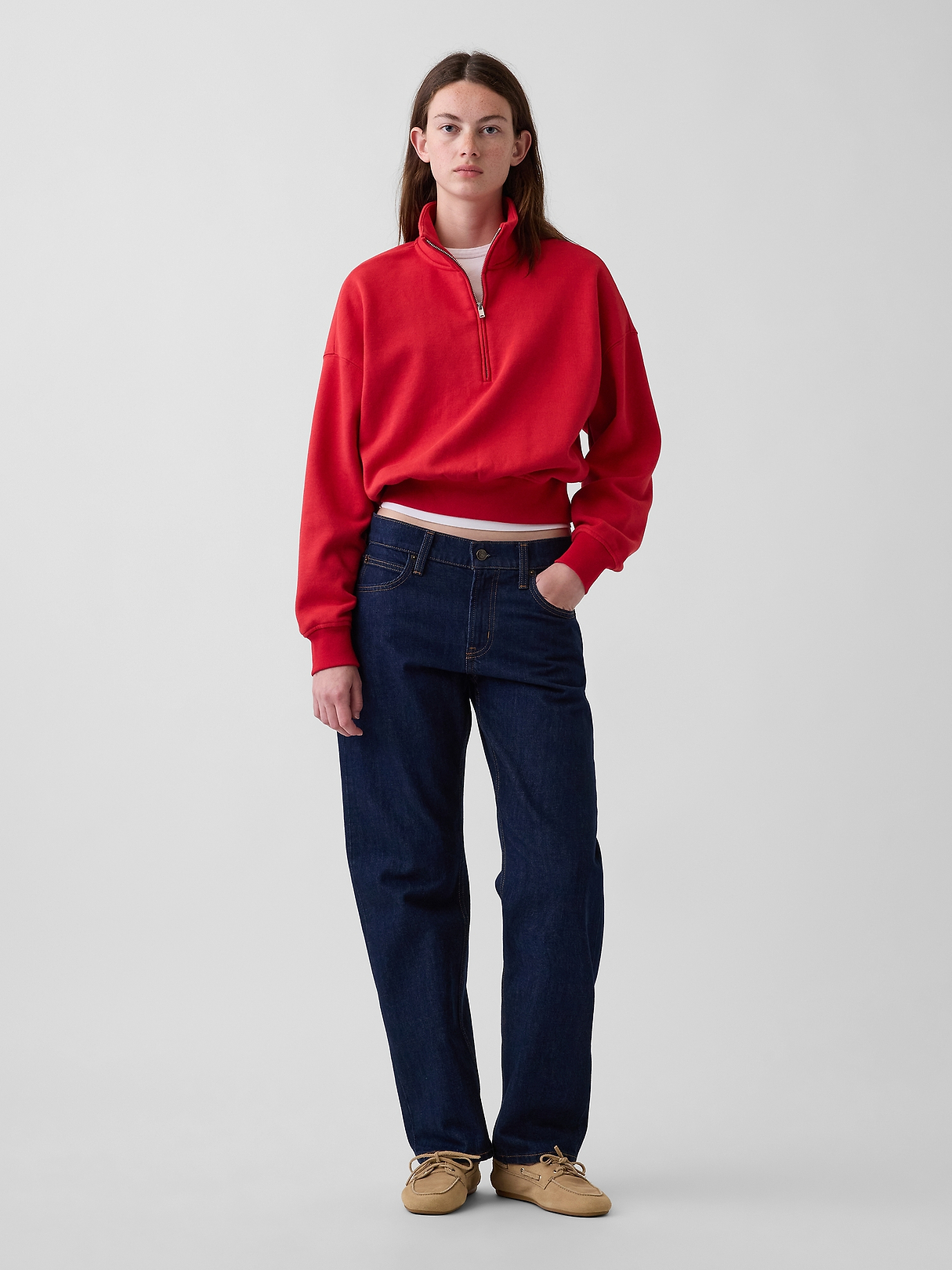 VintageSoft Oversized Half-Zip Wedge Pullover | Gap