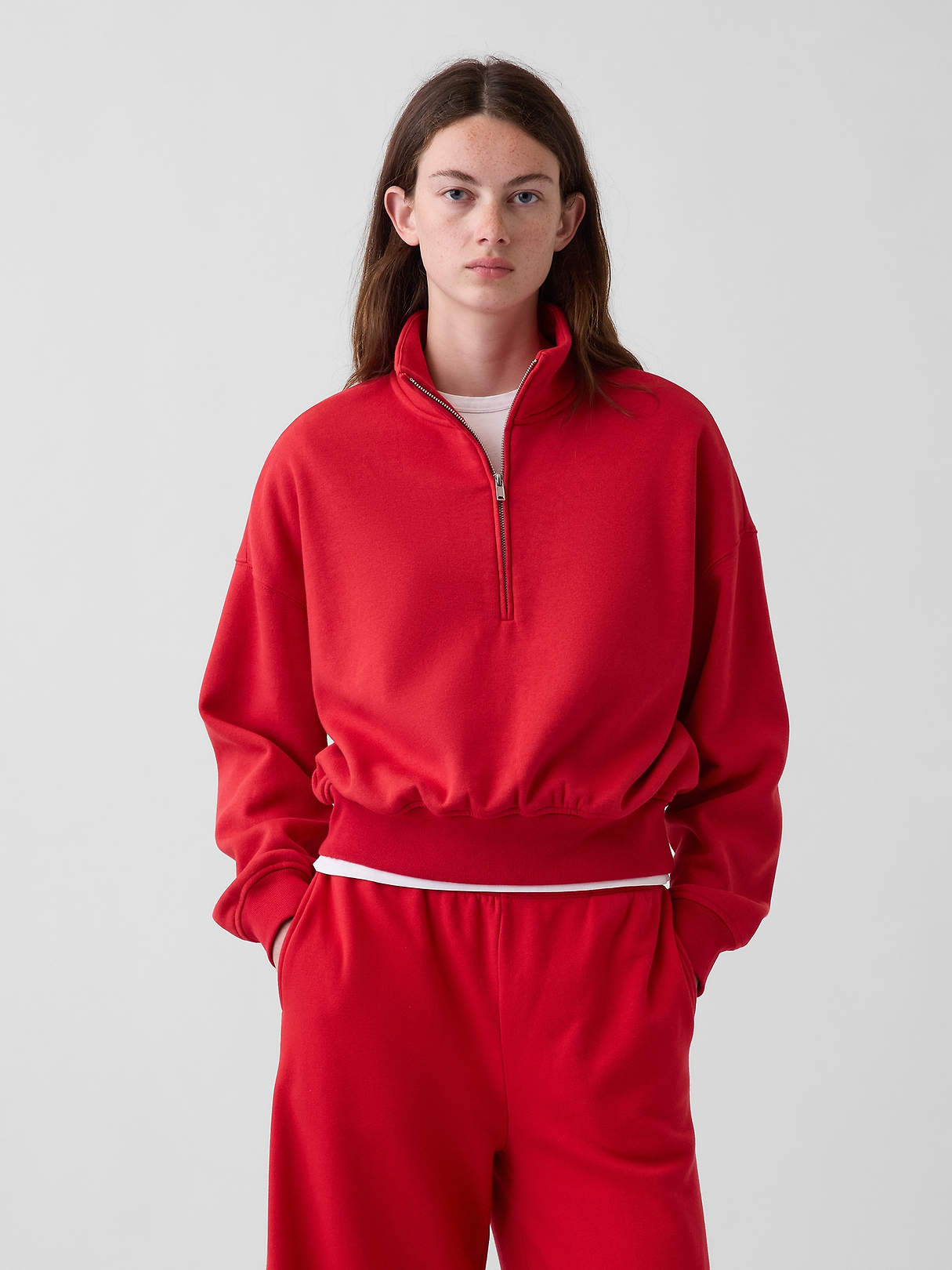 VintageSoft Oversized Half-Zip Wedge Pullover | Gap