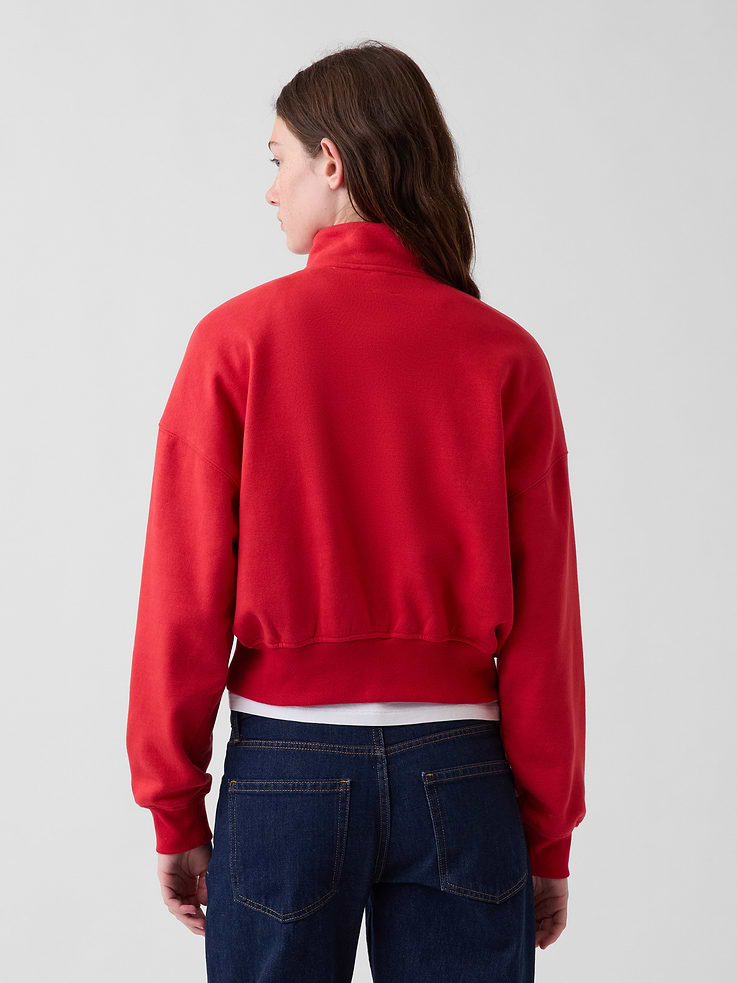 Image 3 of 6, VintageSoft Oversized Half-Zip Wedge Pullover