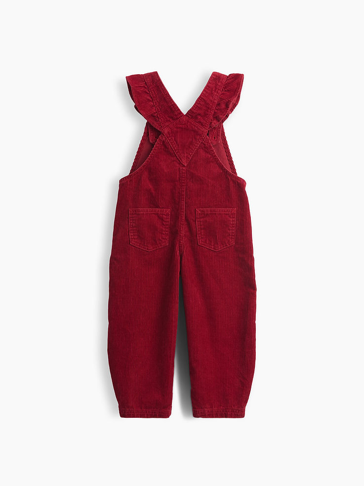 Image 3 of 4, Baby & Toddler Corduroy Heart Horseshoe Overalls