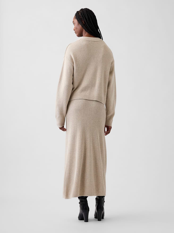 Image 2 of 6, CashSoft Rib Sweater Maxi Skirt
