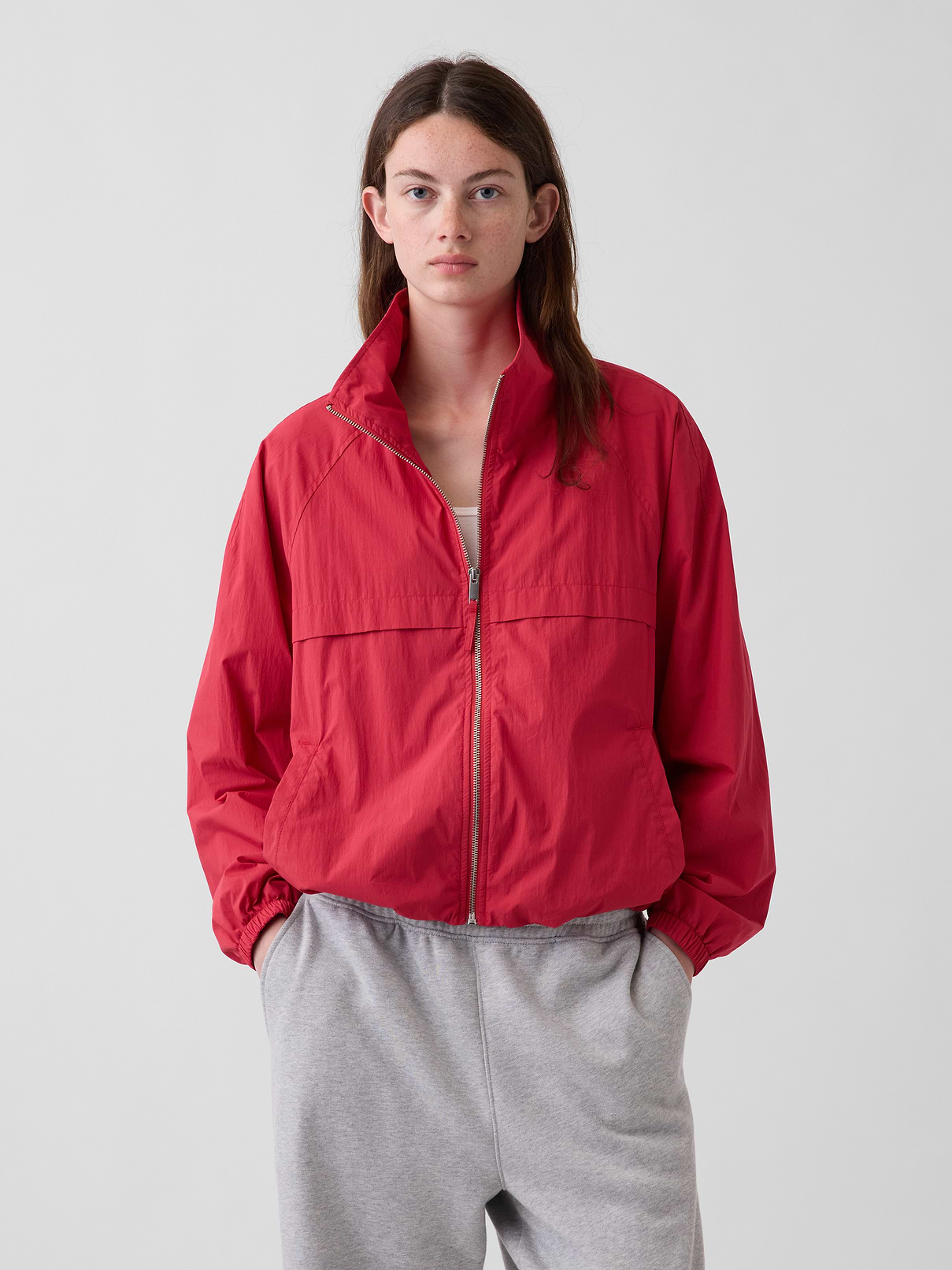 Poplin Oversized Track Jacket