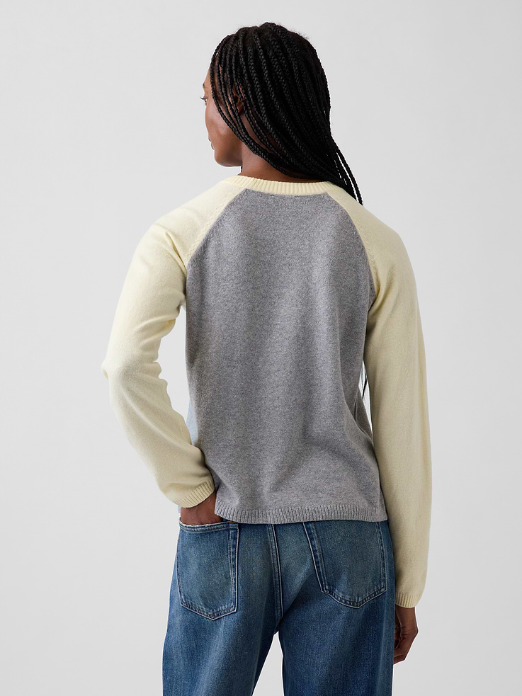 Image 3 of 5, CashSoft Raglan Sweater