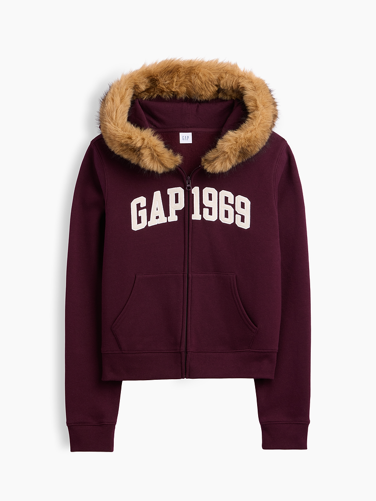 Image 5 of 5, Gap 1969 Cropped Logo Zip Hoodie