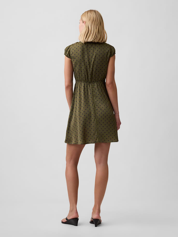 Image 2 of 6, Cap Sleeve V-Neck Mini Dress