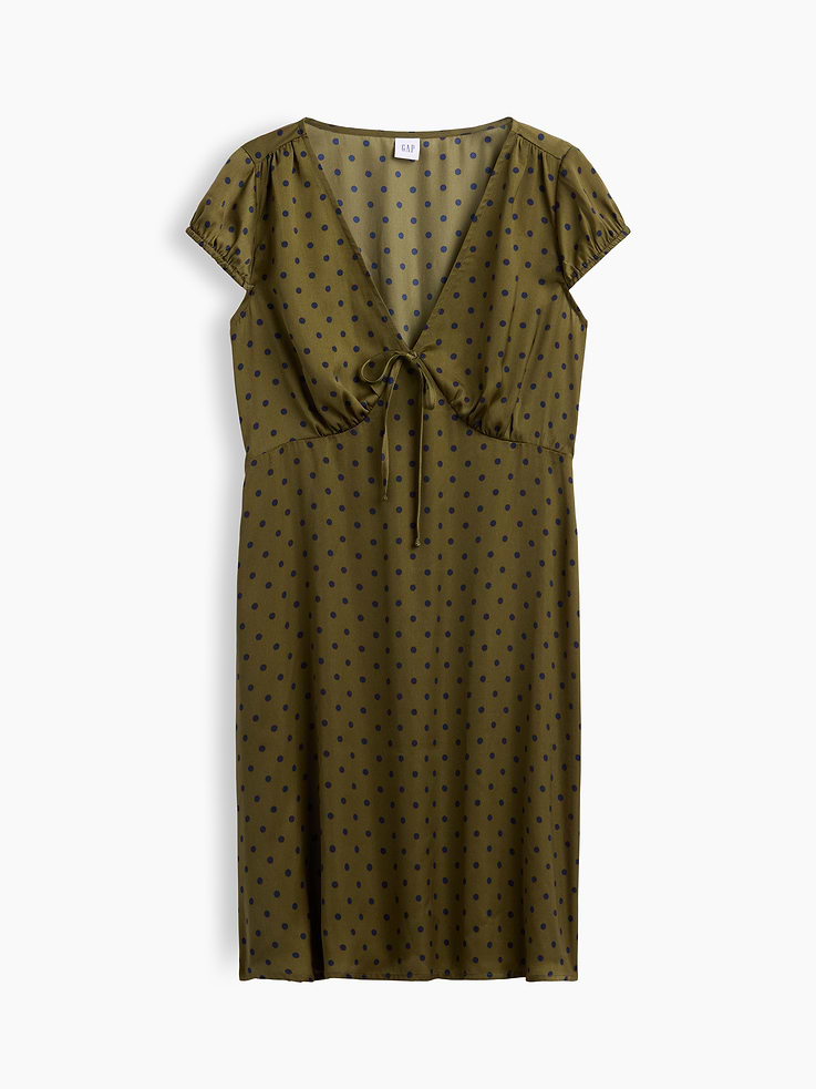 Image 6 of 6, Cap Sleeve V-Neck Mini Dress