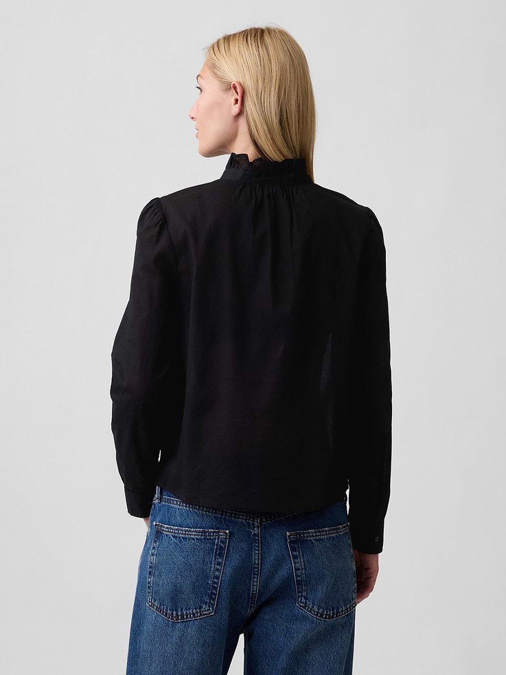 Image 2 of 5, Voile Ruffle Shirt