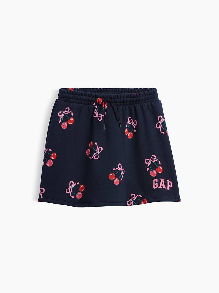 Image 1 of 3, This product is made with/contains 23% recycled polyester. Compared to virgin materials, using recycled materials helps reduce resource use and waste., Soft, comfy fleece., Drawcord ties at elasticized waist., Gap logo at hip., Interior shorts., Select styles have allover print., Product #1189231