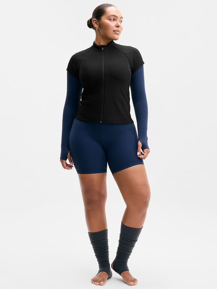 Image 4 of 5, Reset Rib Full Zip Tee