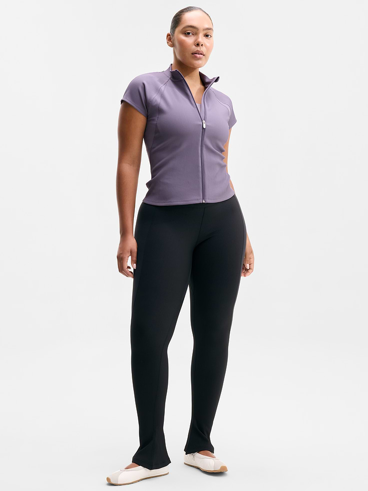 Image 4 of 5, Reset Rib Full Zip Tee