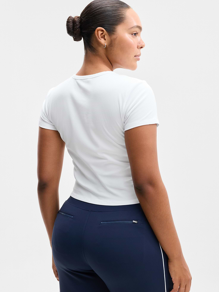 Image 6 of 6, Signature Rib Crop Tee