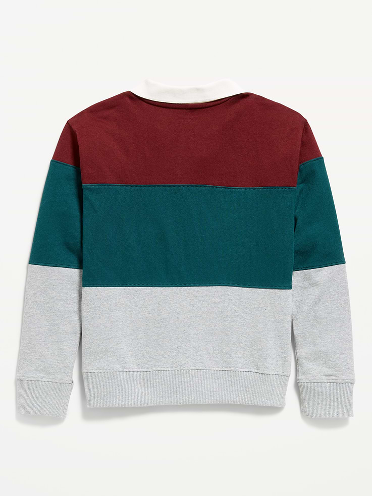 Image 3 of 3, Long-Sleeve Collared Sweater for Boys