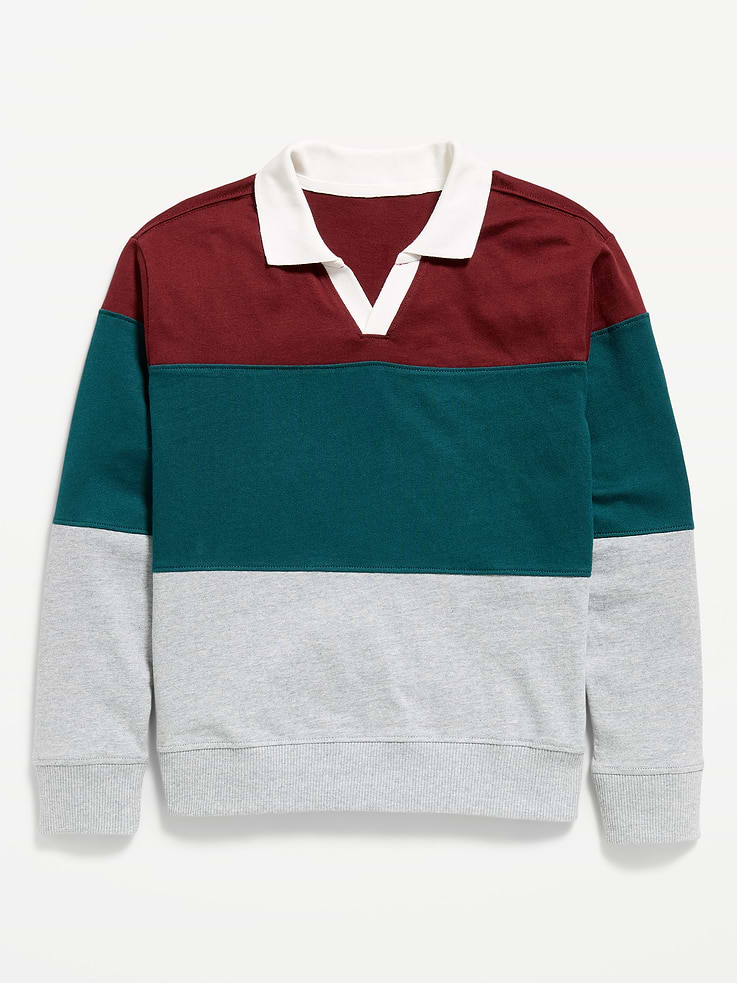 Image 2 of 3, Long-Sleeve Collared Sweater for Boys
