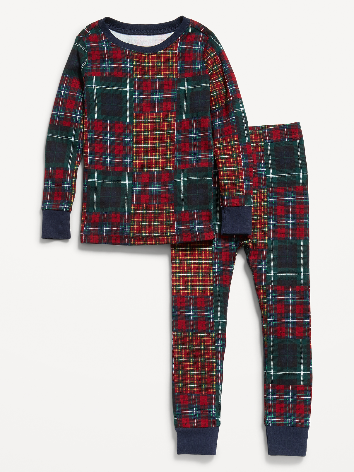 Image 1 of 2, 100% cotton. 100% comfy., rib-knit crew neck, long sleeves, matching pajama pants, elasticized waist, rib-knit cuffs, Product #1184999