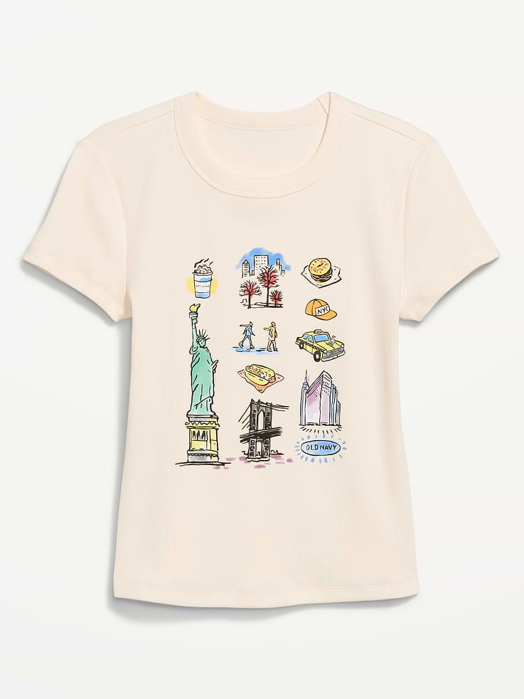 Image 1 of 6, A skimming fit that hugs your bod just right., crew neck, short sleeves, Product #1186810