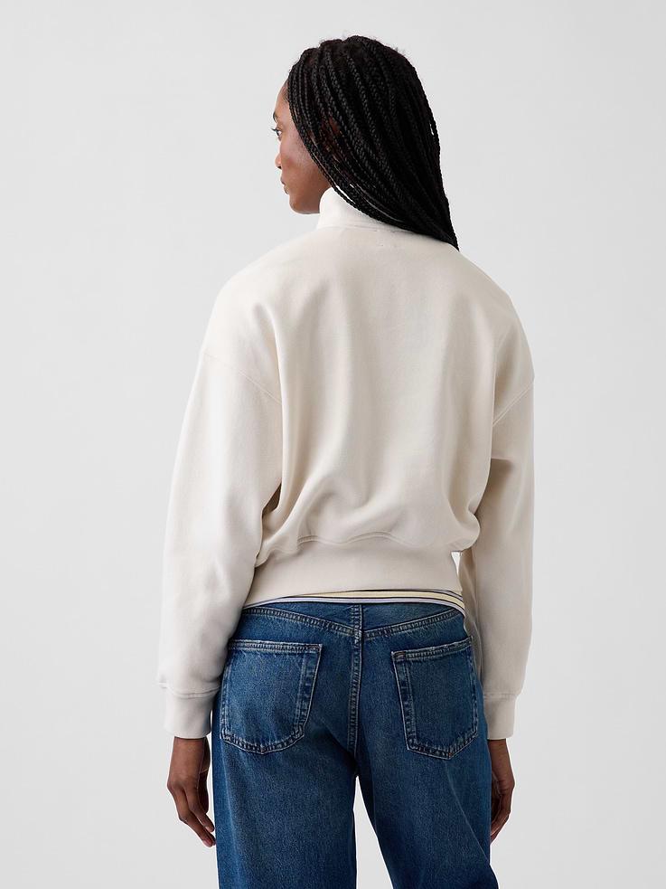 Image 3 of 6, VintageSoft Oversized Half-Zip Wedge Pullover