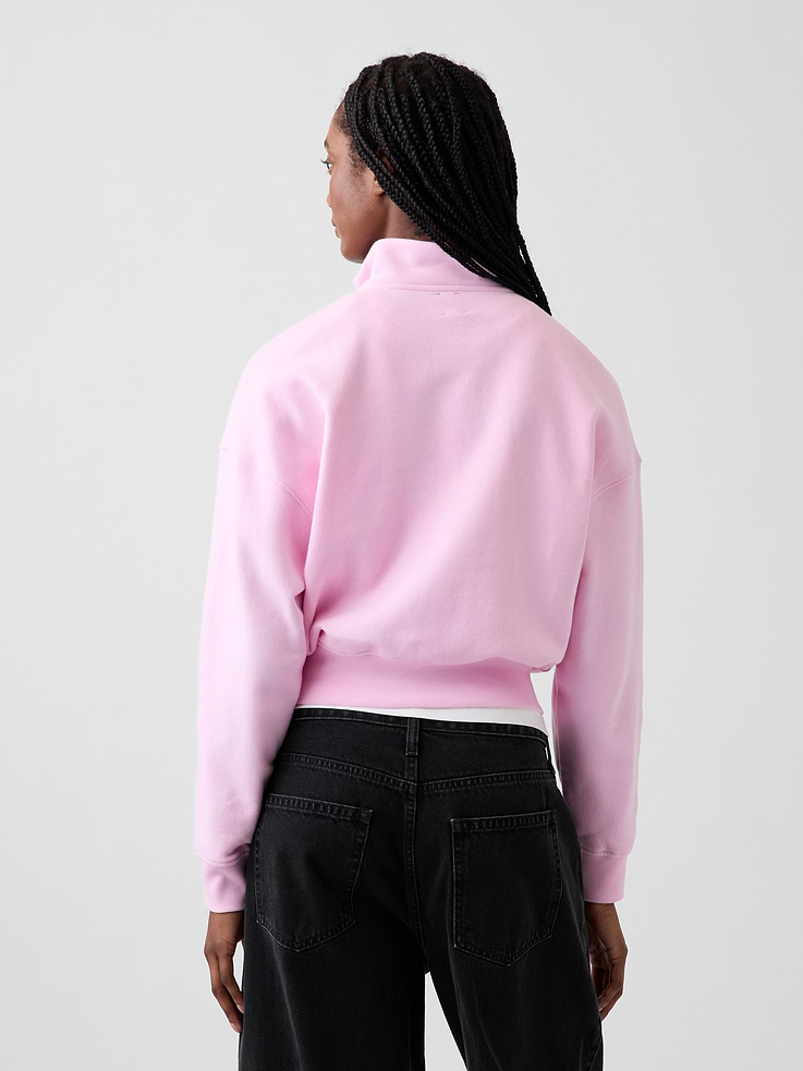 Image 3 of 7, VintageSoft Oversized Half-Zip Wedge Pullover