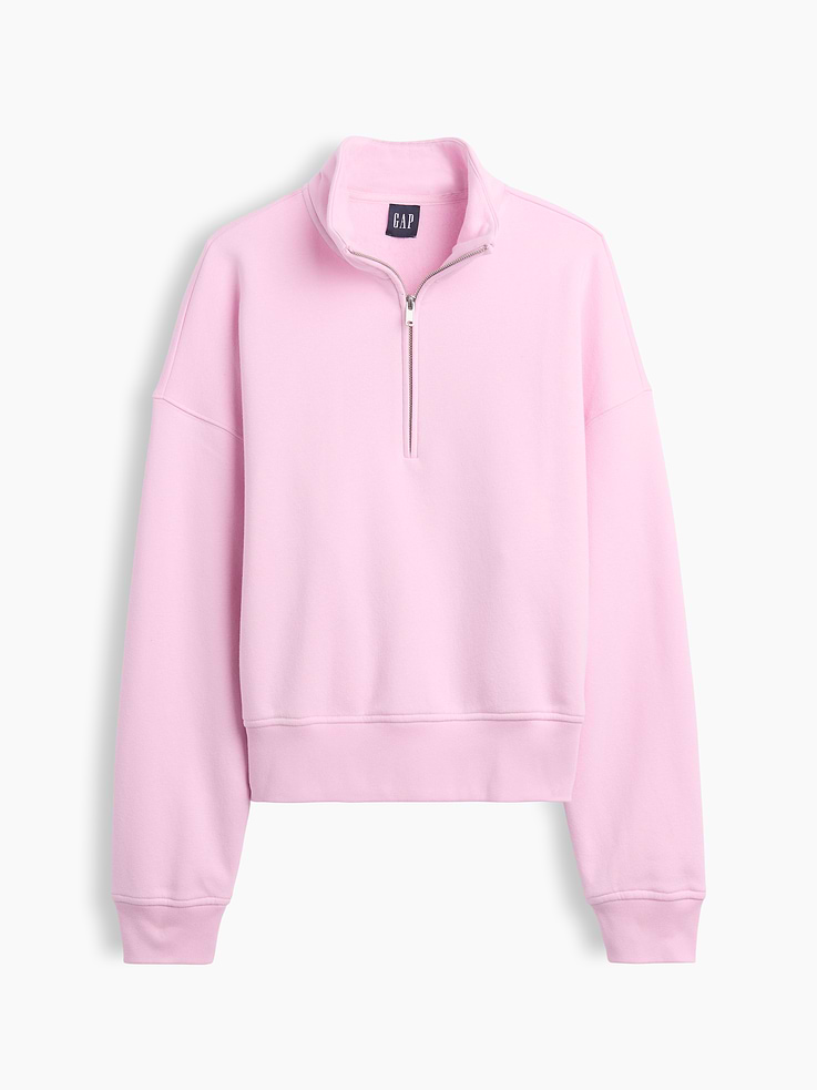 Image 7 of 7, VintageSoft Oversized Half-Zip Wedge Pullover
