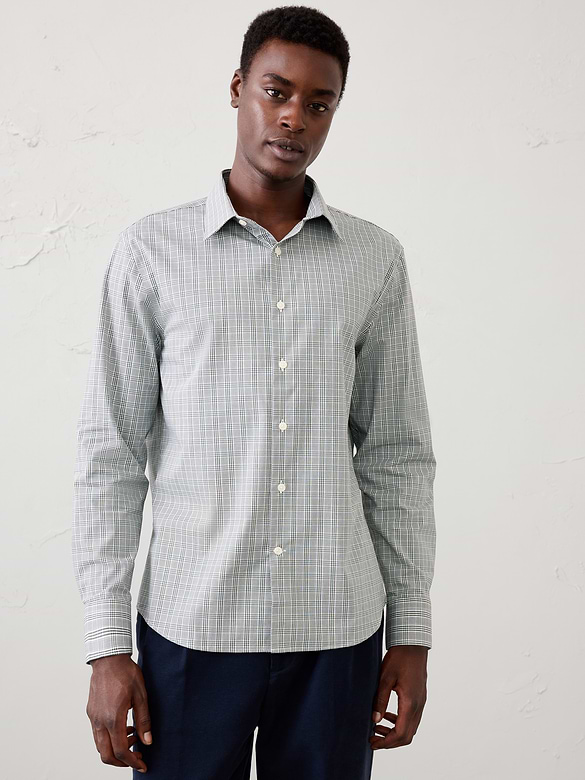 Slim-Fit Untucked Dress Shirt