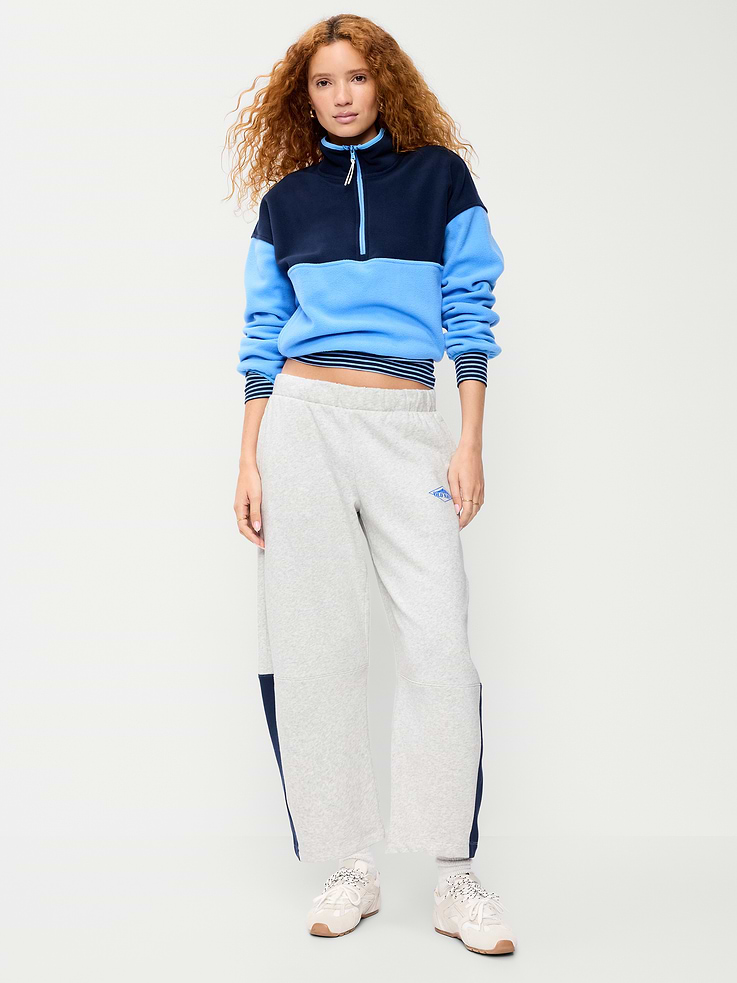 Image 1 of 7, SoComfy. The perfect-weight, never-taking-this-off fleece., elastic-drawstring waistband, hip pockets, seamed barrel leg, Product #1185360