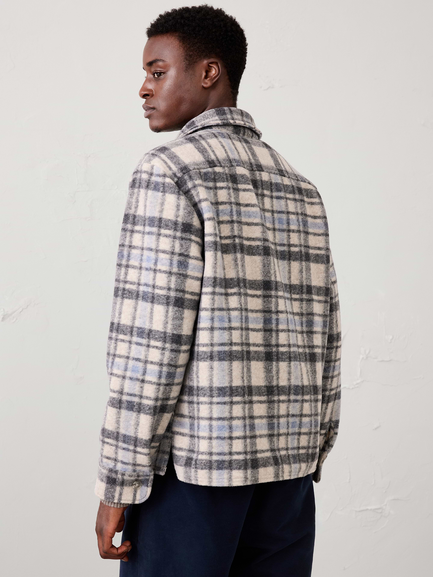 Image 5 of 8, Plaid Brushed Shirt Jacket