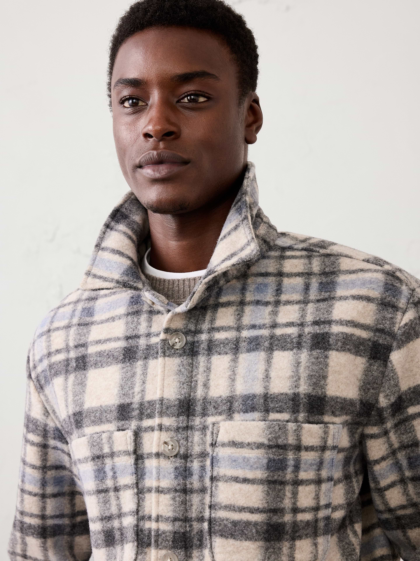 Image 6 of 8, Plaid Brushed Shirt Jacket