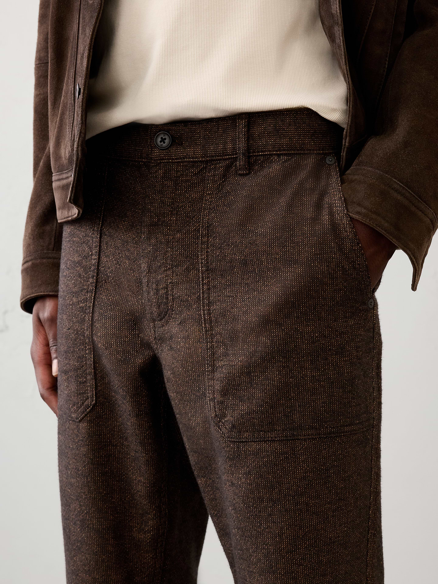 Image 3 of 6, Athletic-Fit Textured Utility Pant