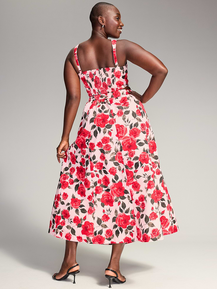 Image 7 of 9, The Occasion by Old Navy Taffeta Midi Skirt