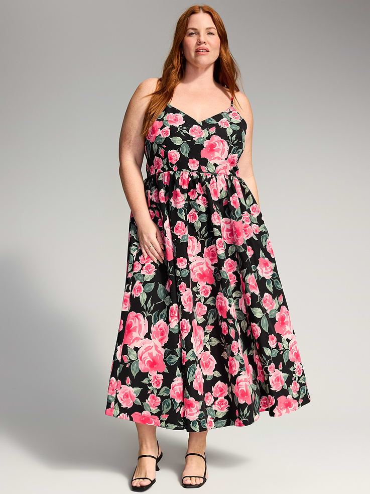 Image 8 of 9, The Occasion by Old Navy Sleeveless Fit and Flare Midi Dress