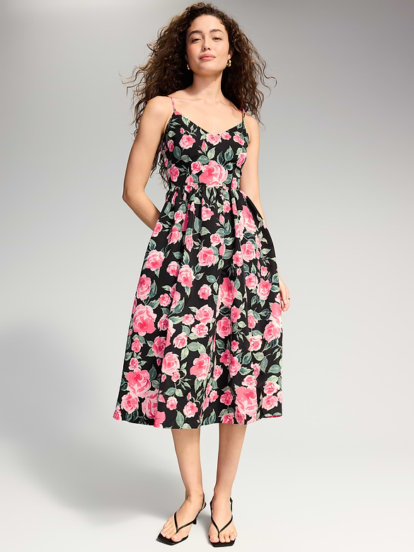 The Occasion by Old Navy Sleeveless Fit and Flare Midi Dress