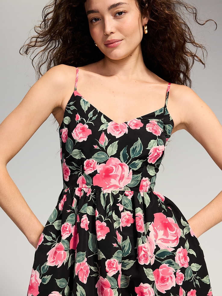 Image 5 of 9, The Occasion by Old Navy Sleeveless Fit and Flare Midi Dress