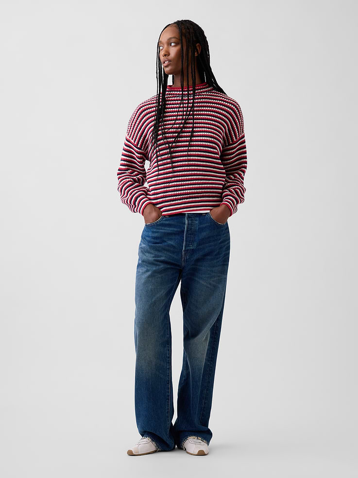 Image 2 of 5, 100% Cotton Oversized Rollneck Sweater