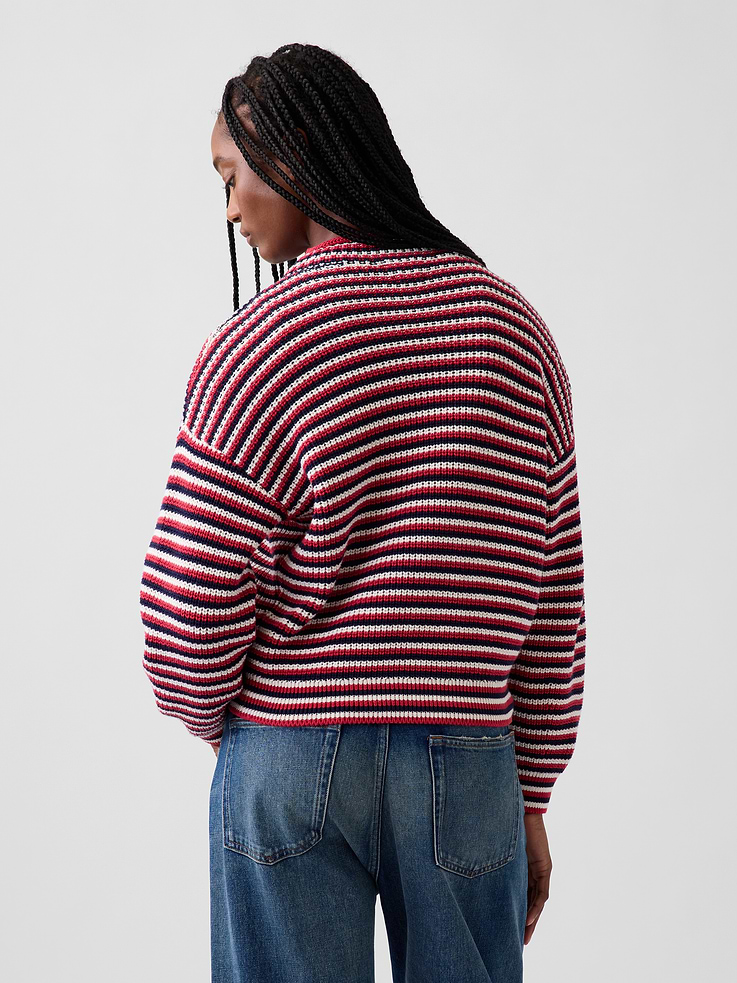Image 3 of 5, 100% Cotton Oversized Rollneck Sweater