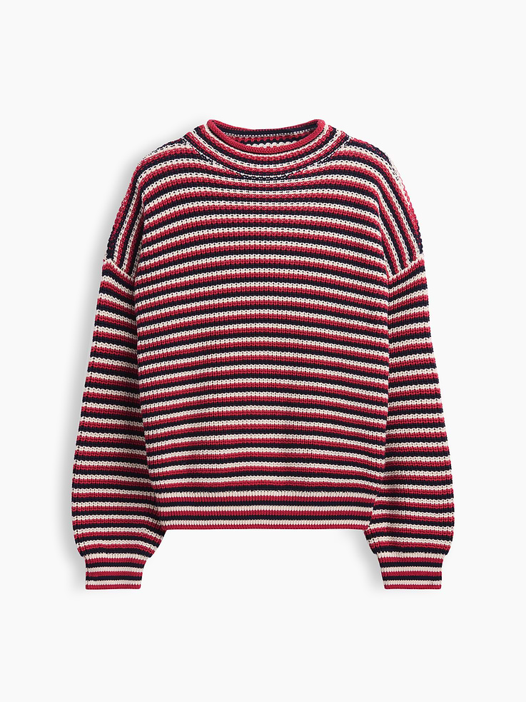 Image 5 of 5, 100% Cotton Oversized Rollneck Sweater