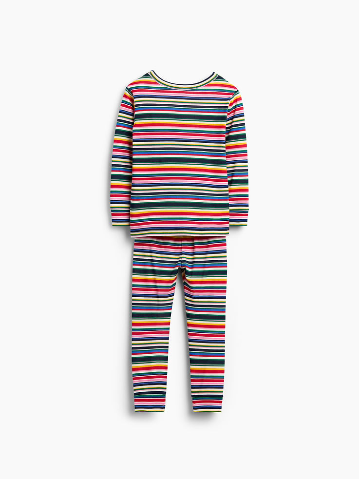 Image 2 de 6, Pyjama en coton biologique brossé à rayures pour Bébé et Tout-petit