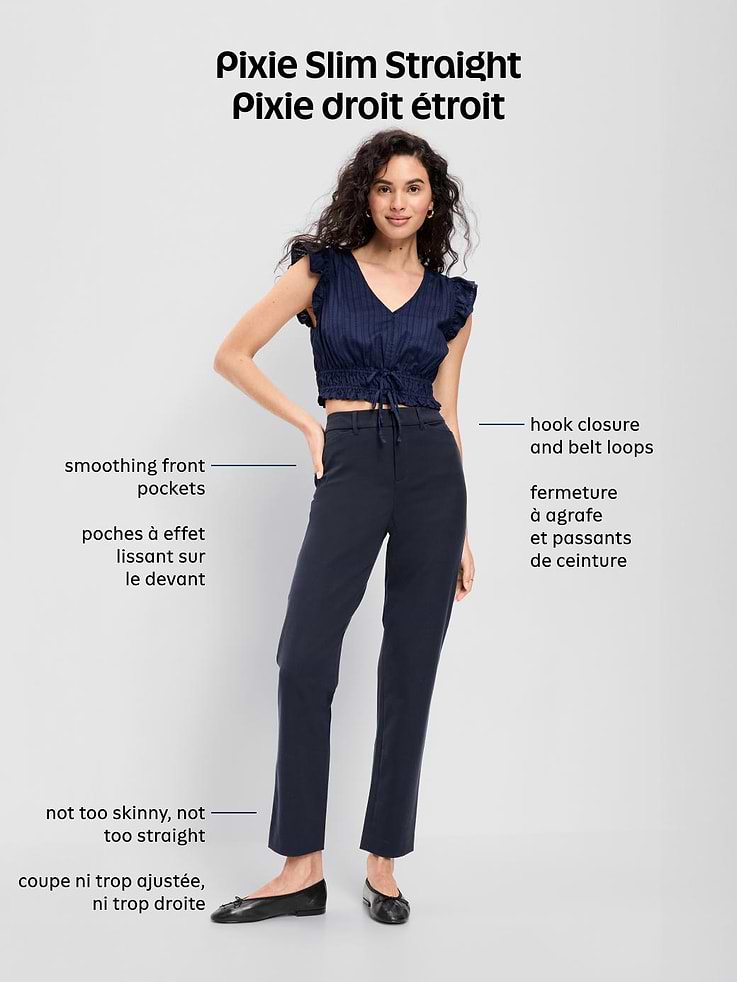 Image 5 de 10, Pantalon Pixie droit à taille haute