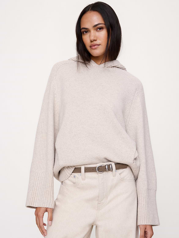 Wool-Cashmere Sweater Hoodie