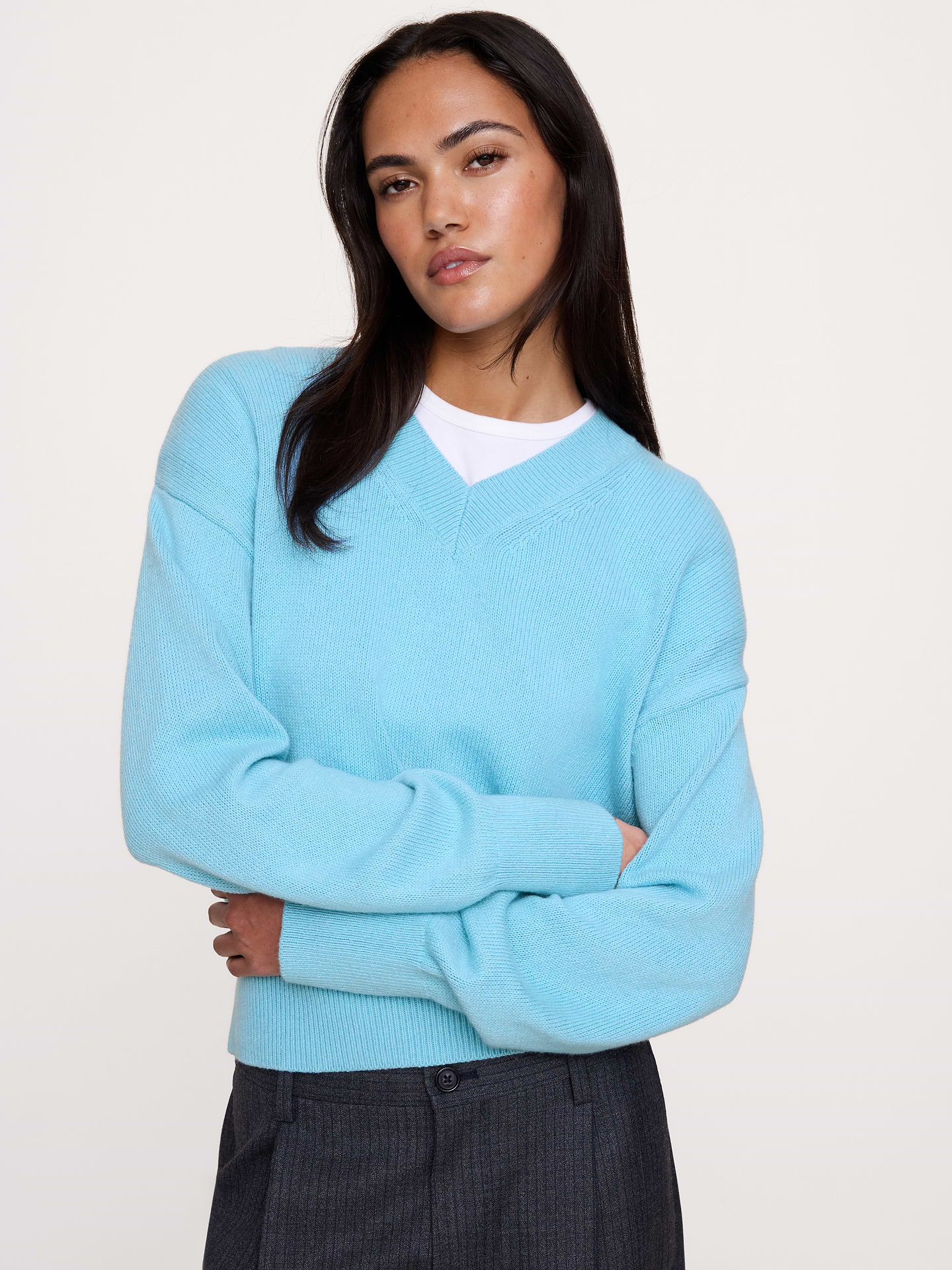 Image 4 of 7, Oversized Italian Cotton-Cashmere Sweater