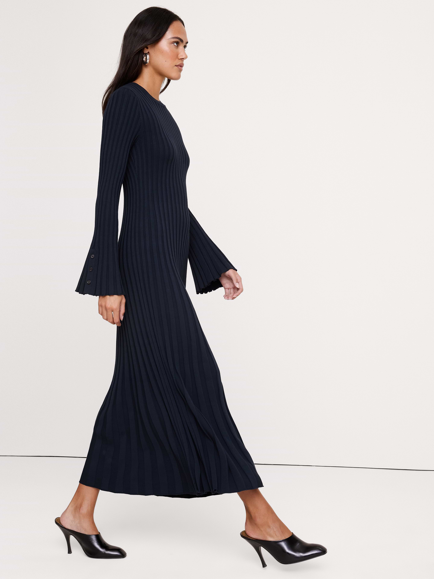 Image 4 of 4, Sculpted Ribbed Maxi Dress