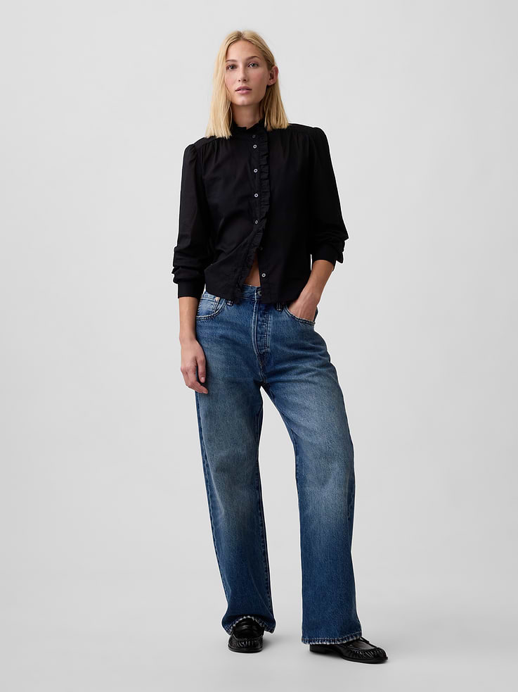 Image 3 of 5, Voile Ruffle Shirt
