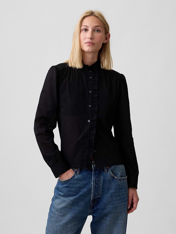 Voile Ruffle Shirt