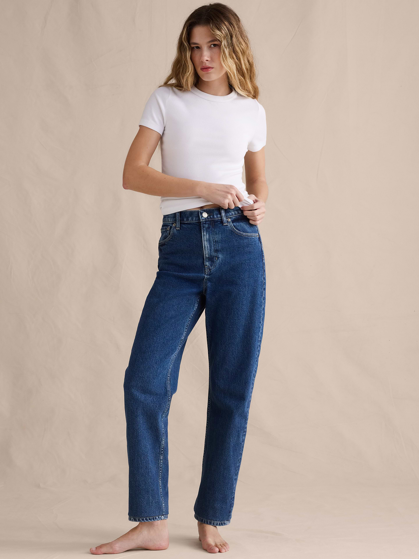 Image 5 of 8, High-Rise 90S Straight Jean