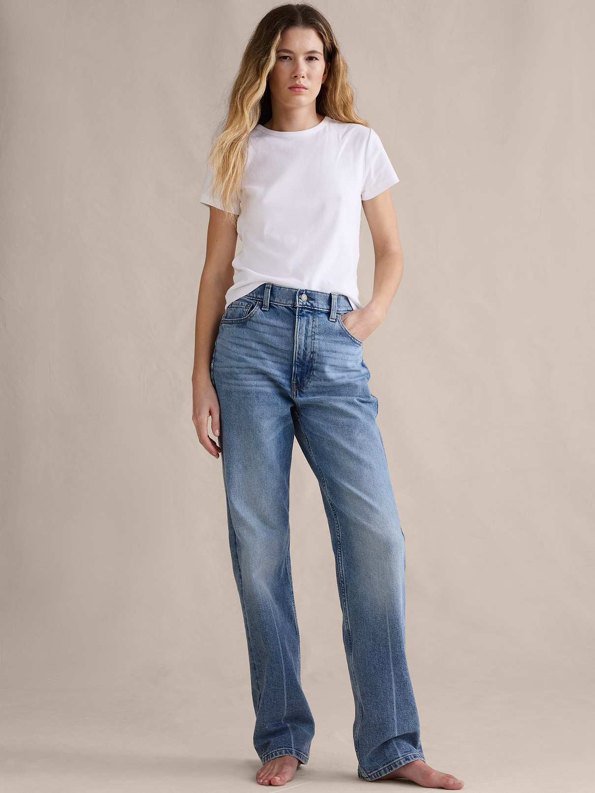 High-Rise 90S Straight Jean