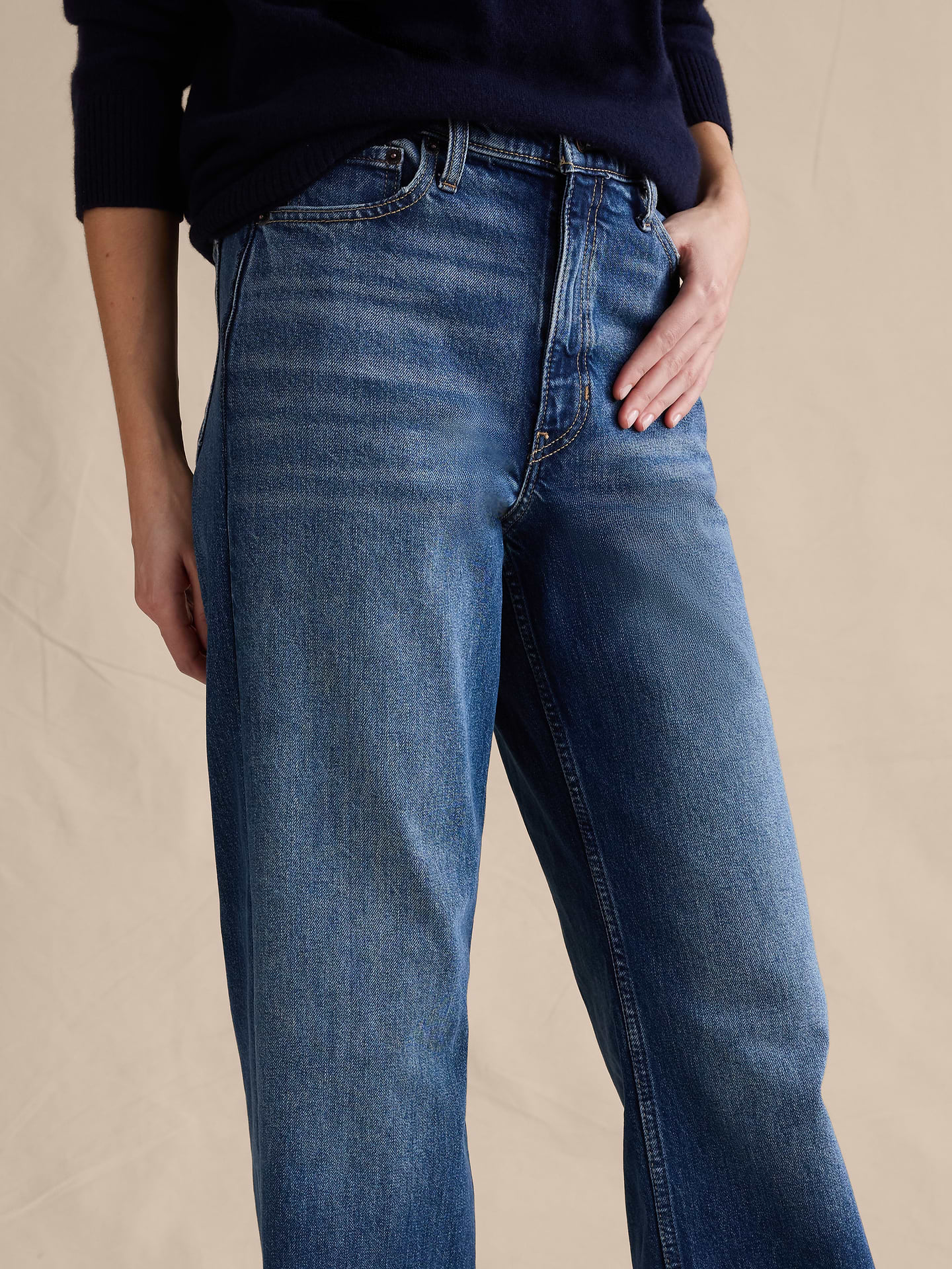 Image 3 of 8, The Icon Classic Wide-Leg Jean